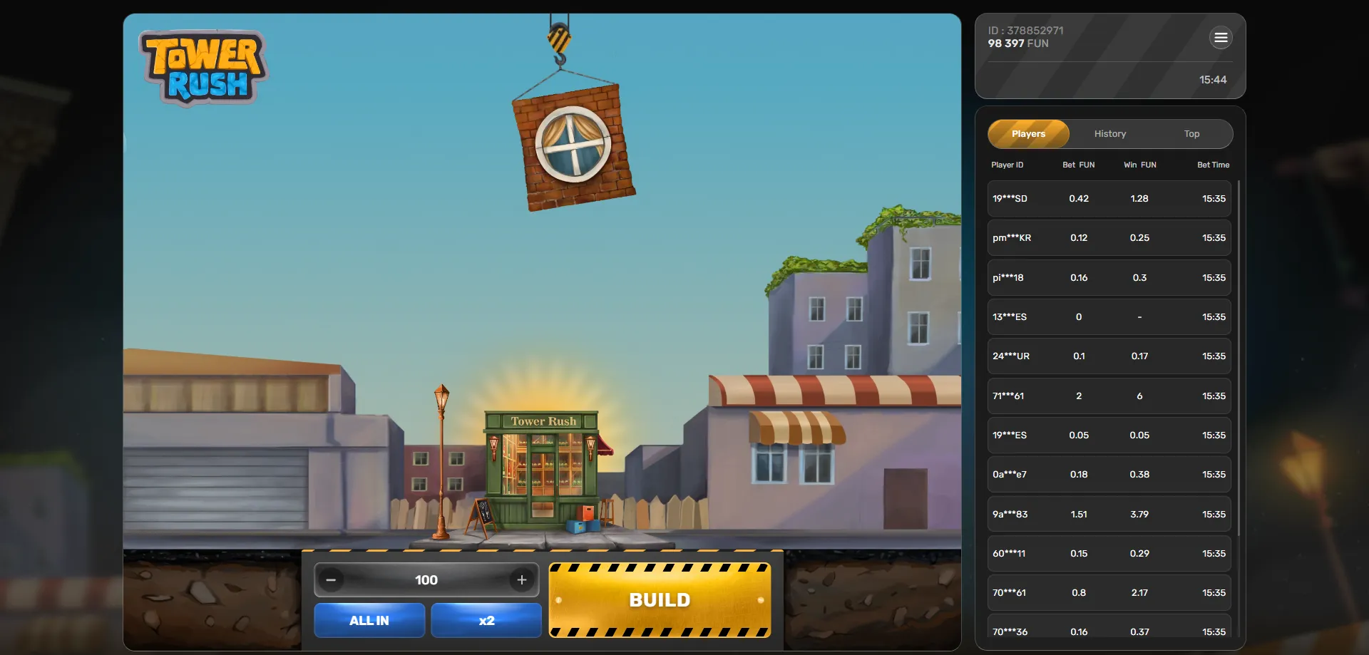 العب لعبة tower rush الأصلية في أفضل كازينوهات مصر
